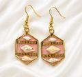 Blush Shore Shell Hexagon Earrings