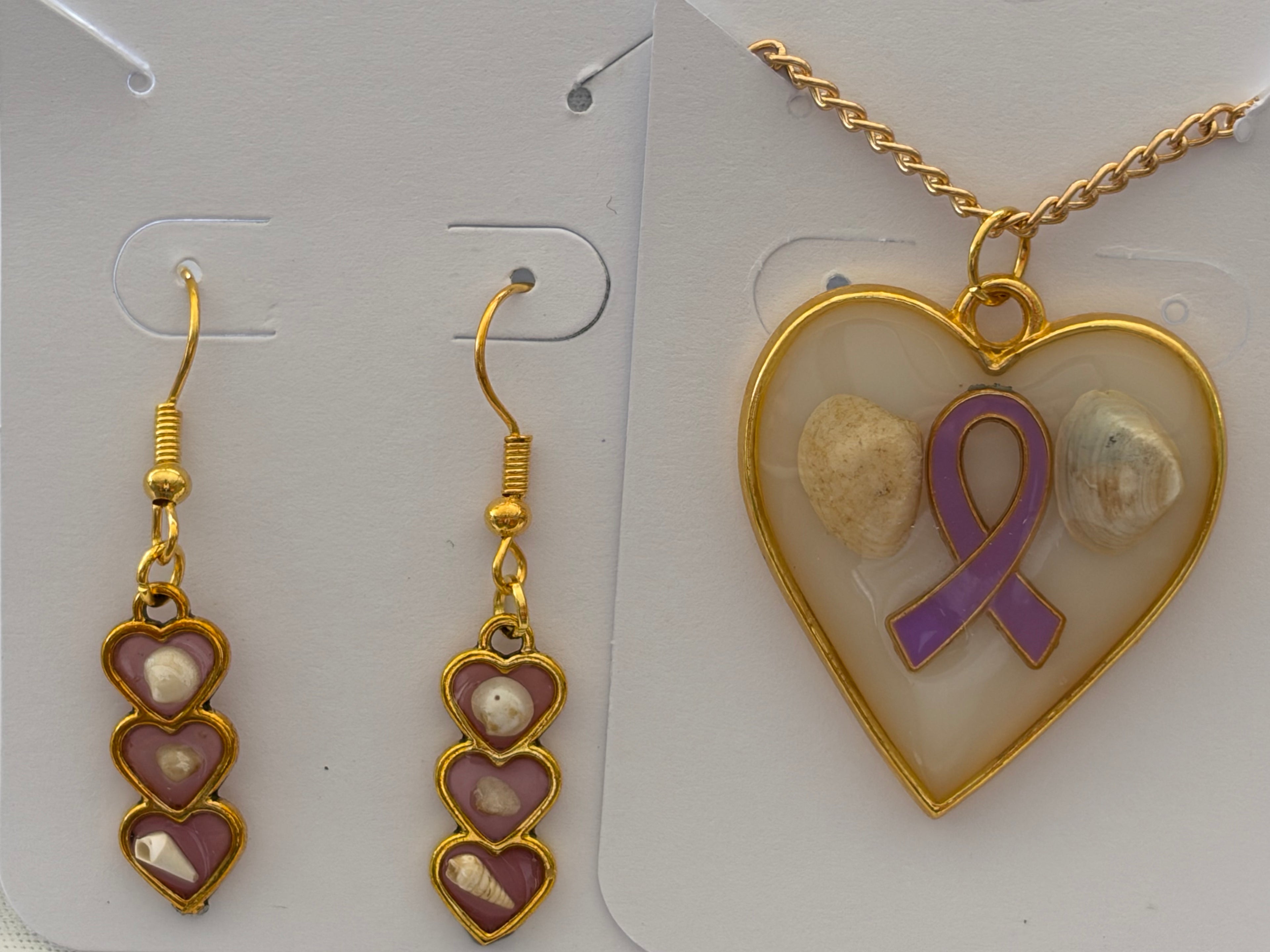 Golden Amethyst- Purple Ribbon Awareness Set